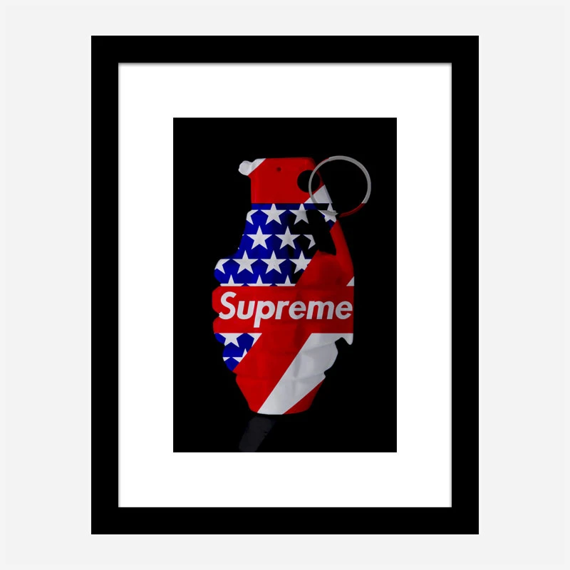 Supreme Strips Grenade Wall Art