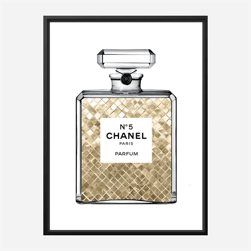 Champagne Gold in Chanel Perfume Art Print