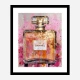 Chanel No 5 Pink & Gold Abstract Perfume Bottle