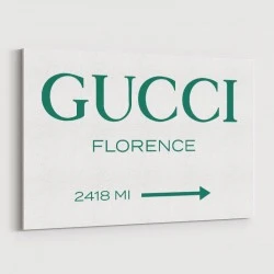 Gucci Green Sign Wall Art