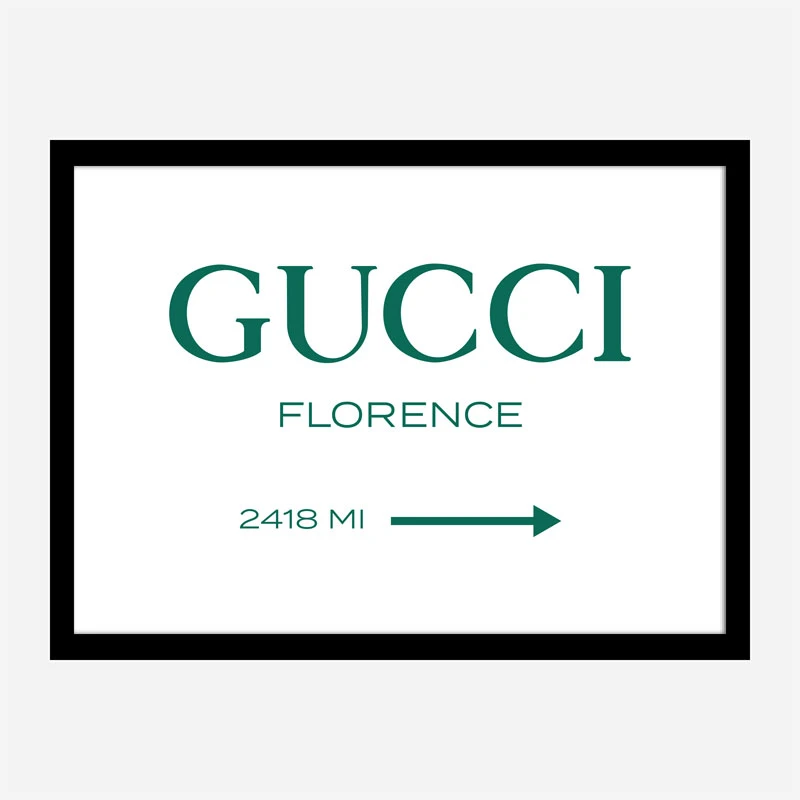 Gucci Green Sign Wall Art