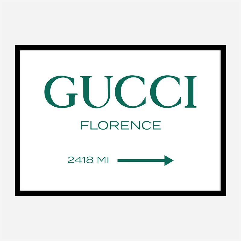 Gucci Green Sign Wall Art