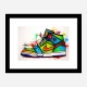 Air Jordon Sneakers Graffiti Style 2 Wall Art