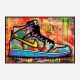 Air Jordon Sneakers Graffiti Style 5 Wall Art