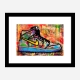 Air Jordon Sneakers Graffiti Style 5 Wall Art