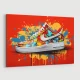 Air Force 1 Sneakers Graffiti Style Wall Art