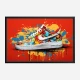 Air Force 1 Sneakers Graffiti Style Wall Art