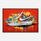 Air Force 1 Sneakers Graffiti Style Wall Art