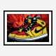 Air Jordon Sneakers Graffiti Style 6 Wall Art