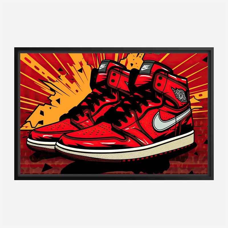 Air Jordon Sneakers Graffiti Style 7 Wall Art
