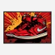 Air Jordon Sneakers Graffiti Style 7 Wall Art