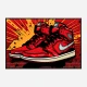 Air Jordon Sneakers Graffiti Style 7 Wall Art