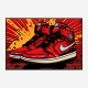 Air Jordon Sneakers Graffiti Style 7 Wall Art
