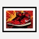 Air Jordon Sneakers Graffiti Style 7 Wall Art