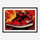 Air Jordon Sneakers Graffiti Style 7 Wall Art