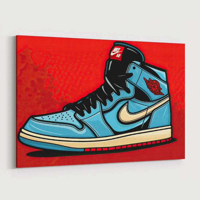 Air Jordon Sneakers Graffiti Style 8 Wall Art