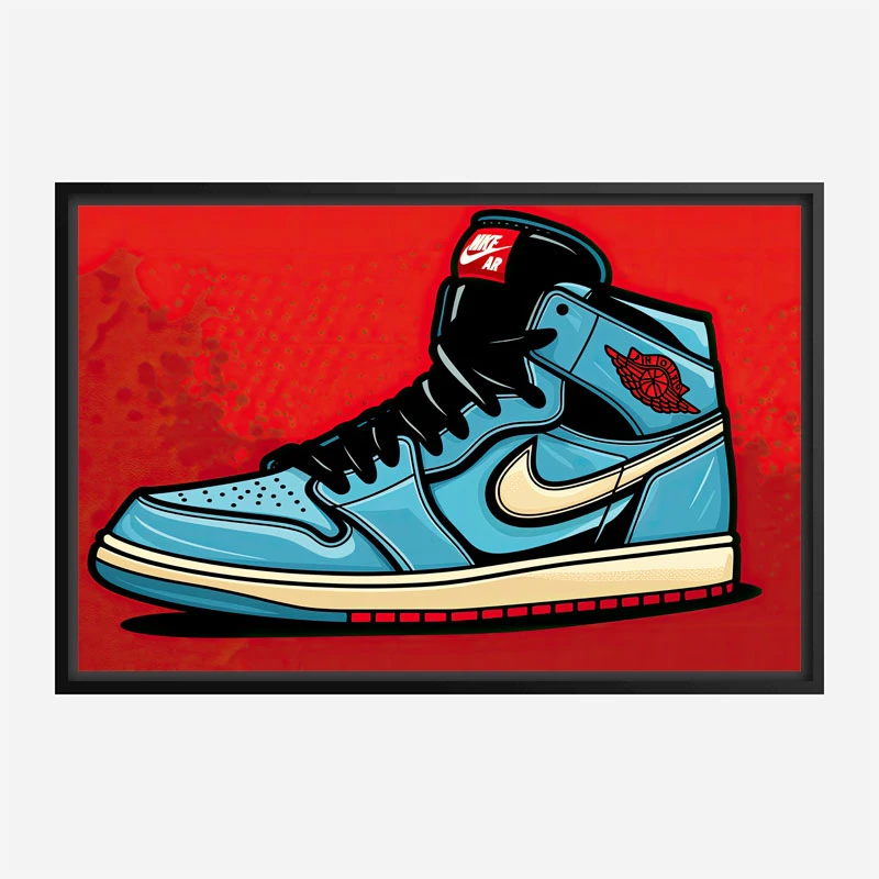 Air Jordon Sneakers Graffiti Style 8 Wall Art