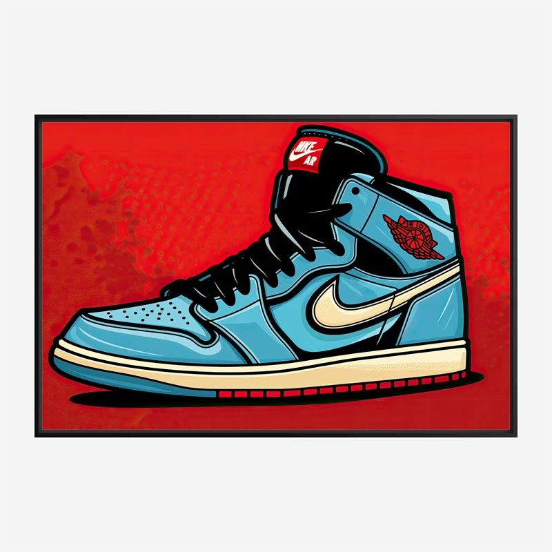 Air Jordon Sneakers Graffiti Style 8 Wall Art
