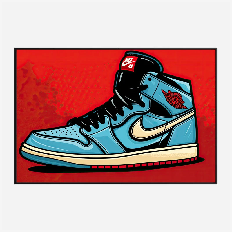 Air Jordon Sneakers Graffiti Style 8 Wall Art
