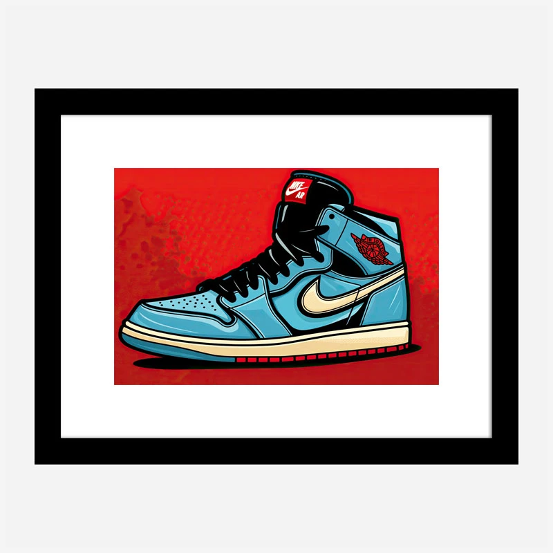 Air Jordon Sneakers Graffiti Style 8 Wall Art