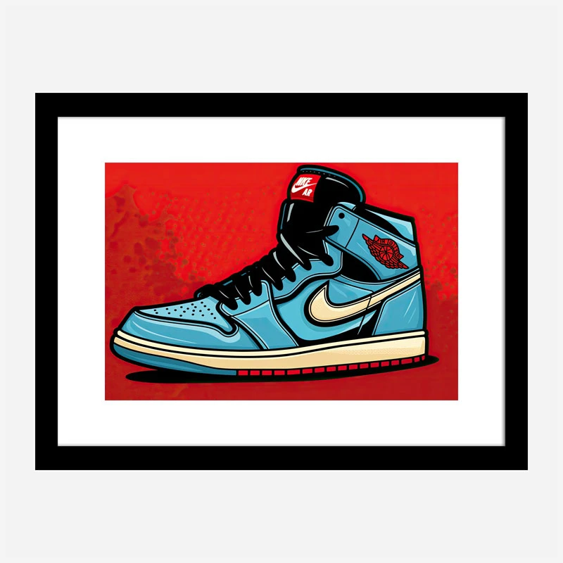 Air Jordon Sneakers Graffiti Style 8 Wall Art