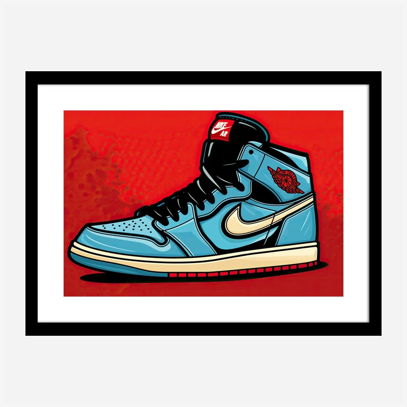Air Jordon Sneakers Graffiti Style 8 Wall Art