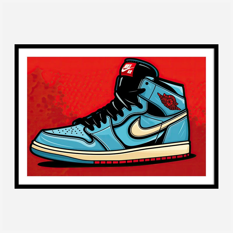 Air Jordon Sneakers Graffiti Style 8 Wall Art