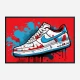 Air Force 1 Sneakers Graffiti Style 2 Wall Art