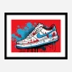 Air Force 1 Sneakers Graffiti Style 2 Wall Art