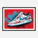 Air Force 1 Sneakers Graffiti Style 2 Wall Art