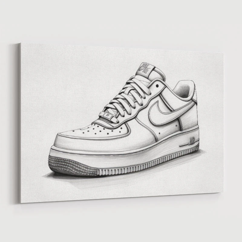 Air Force 1 Sneakers Graffiti Style 3 Wall Art
