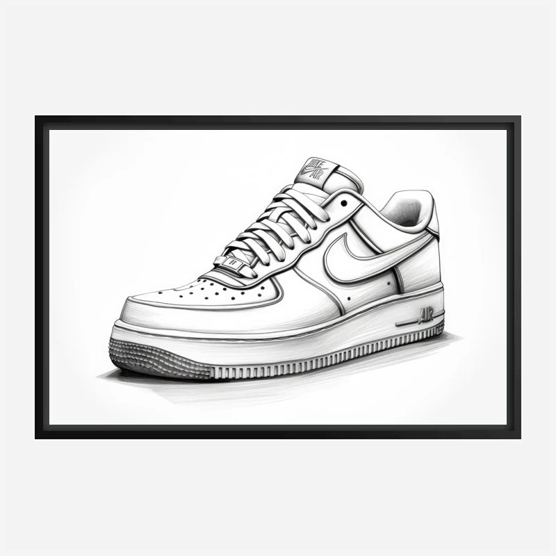 Air Force 1 Sneakers Graffiti Style 3 Wall Art