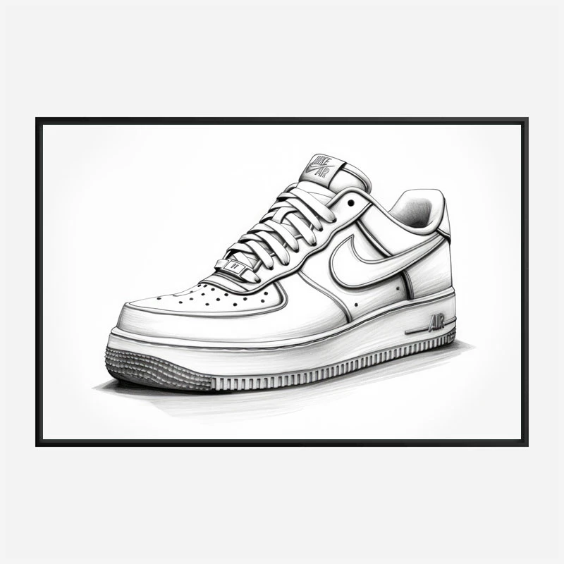 Air Force 1 Sneakers Graffiti Style 3 Wall Art