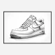 Air Force 1 Sneakers Graffiti Style 3 Wall Art