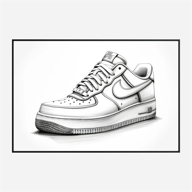 Air Force 1 Sneakers Graffiti Style 3 Wall Art