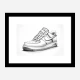 Air Force 1 Sneakers Graffiti Style 3 Wall Art