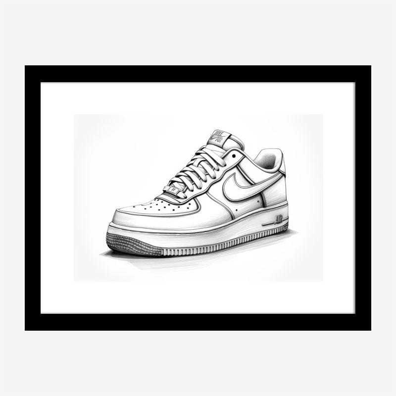 Air Force 1 Sneakers Graffiti Style 3 Wall Art