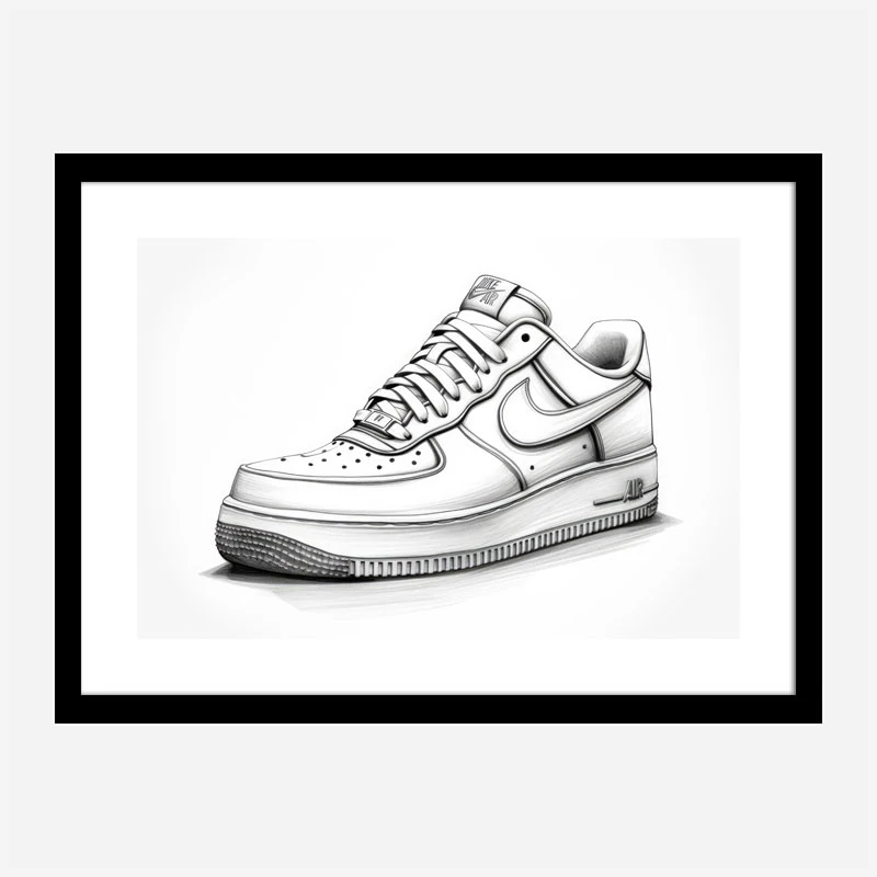 Air Force 1 Sneakers Graffiti Style 3 Wall Art