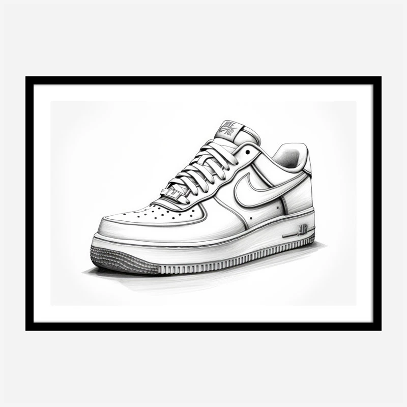 Air Force 1 Sneakers Graffiti Style 3 Wall Art