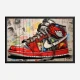 Air Jordon Sneakers Graffiti Style 9 Wall Art
