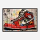 Air Jordon Sneakers Graffiti Style 9 Wall Art