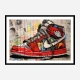 Air Jordon Sneakers Graffiti Style 9 Wall Art