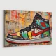 Air Jordon Sneakers Graffiti Style 10 Wall Art