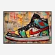 Air Jordon Sneakers Graffiti Style 10 Wall Art
