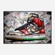 Air Jordon Sneakers Graffiti Style 11 Wall Art