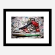 Air Jordon Sneakers Graffiti Style 11 Wall Art