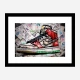 Air Jordon Sneakers Graffiti Style 11 Wall Art
