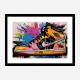 Air Jordon Sneakers Graffiti Style 12 Wall Art
