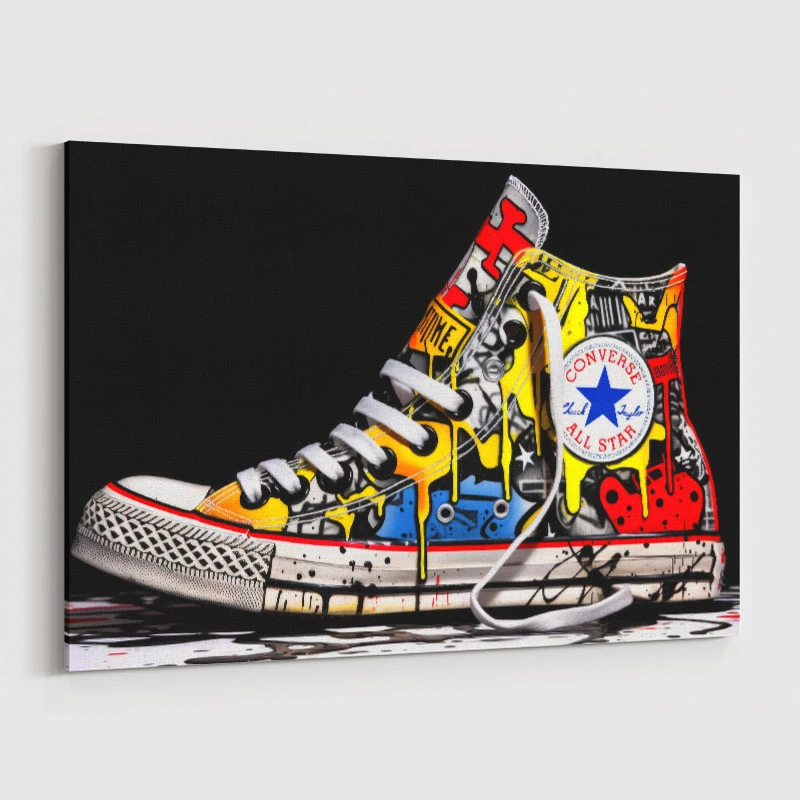 Converse Classics Sneakers Graffiti Style Wall Art