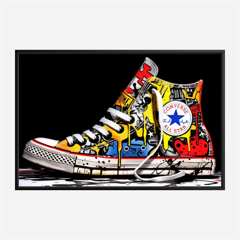 Converse Classics Sneakers Graffiti Style Wall Art